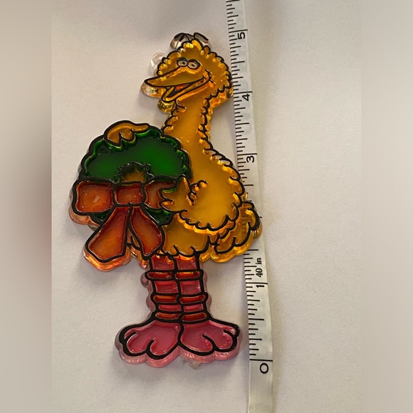 1988 Big Bird Muppets Sesame Street  Sun-catcher Christmas Tree Ornament - Picture 4 of 6